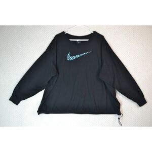 Nike Women's 3X Black Zebra Graphic Print Long Sleeve T-Shirt